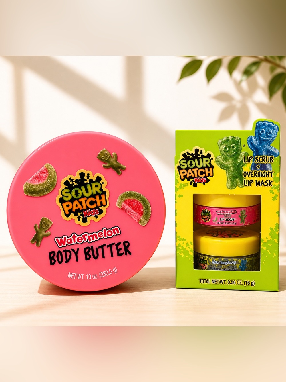 Sour Patch Kids Beauty Bundle Body Butter Lip Scrub Lip Mask Gift